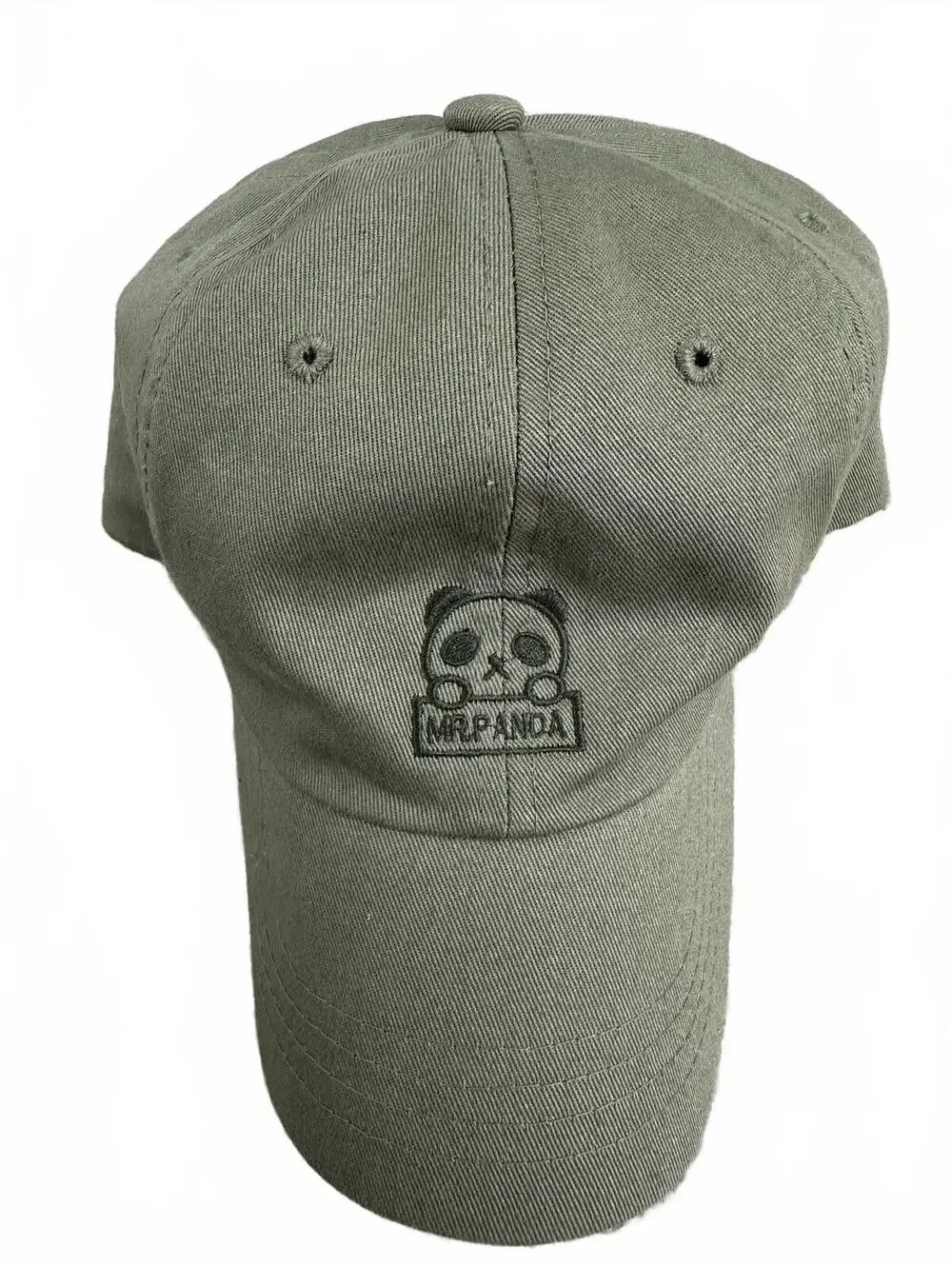 Embroidered Mr. Panda Baseball Hat Cap Green